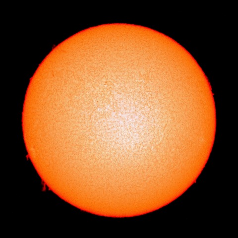 １月６日の太陽面（Ｈα像）