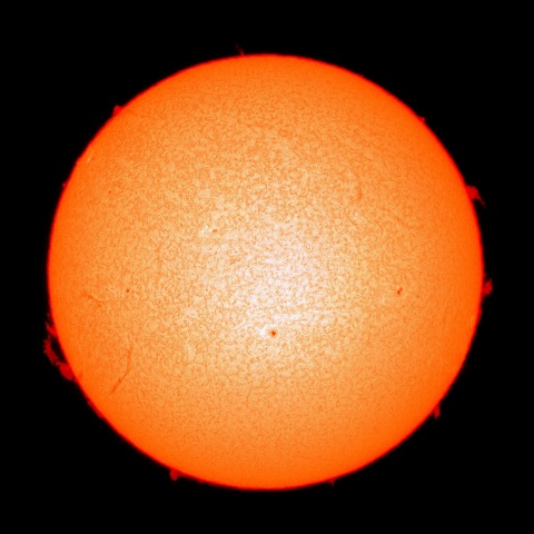 １月１８日の太陽面（Ｈα像）
