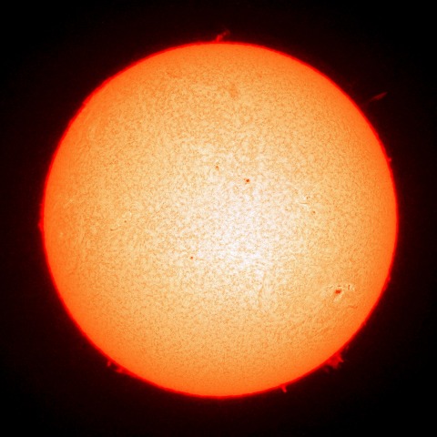 ２月１4日の太陽面（Ｈα像）