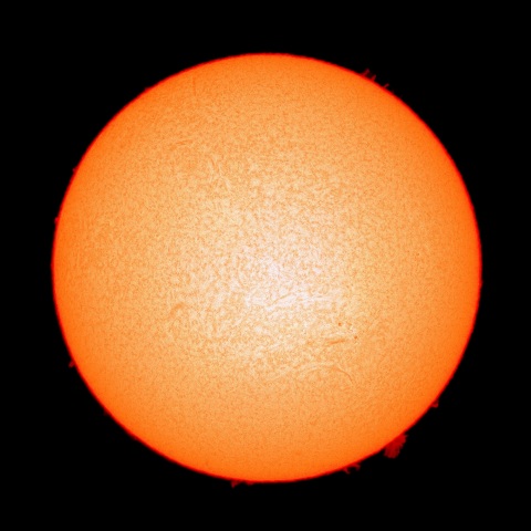 3月１０日の太陽面（Ｈα像）