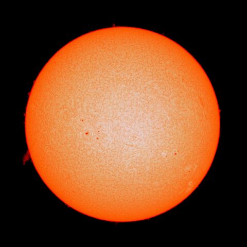 ５月２１日の太陽面（Ｈα像）