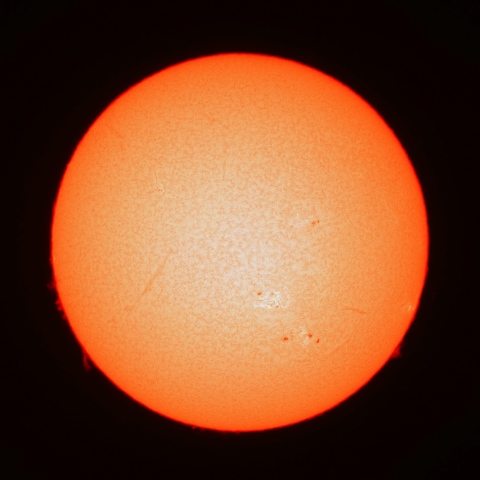 ６月１９日の太陽面（Ｈα像）