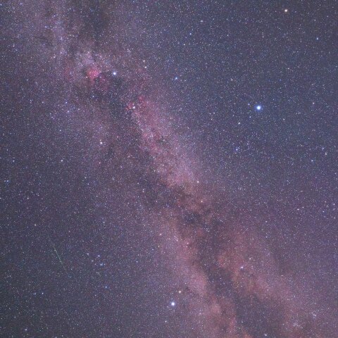 夏の大三角とペルセ群流星