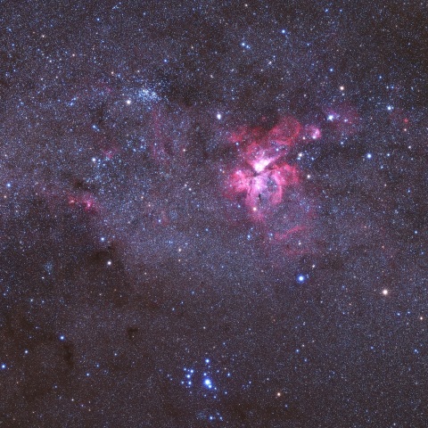 エータカリーナ星雲付近