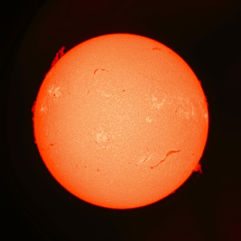 6月10日の太陽面（Ｈα像）