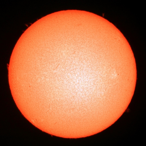 ９月２８日の太陽（Ｈα像）