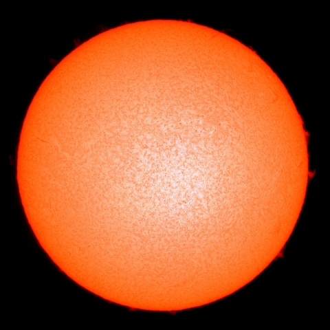 １０月７日の太陽（Ｈα像）