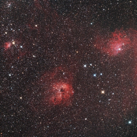 まがたま星雲付近 IC405 IC410 IC417