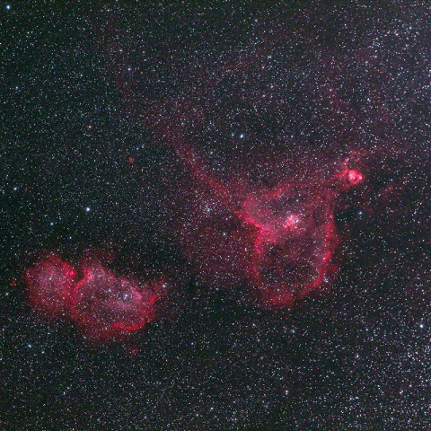 ハート星雲と胎児星雲