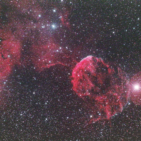 くらげ星雲付近（IC443 IC444）