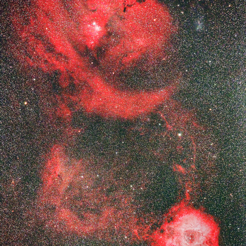 クリスマス星団～バラ星雲　付近