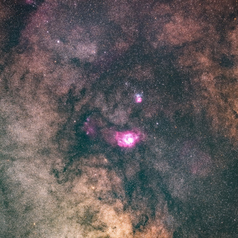 いて座の銀河　M8、M20周辺