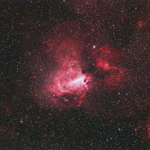 M17 オメガ星雲（Narrowband f=1000mm）