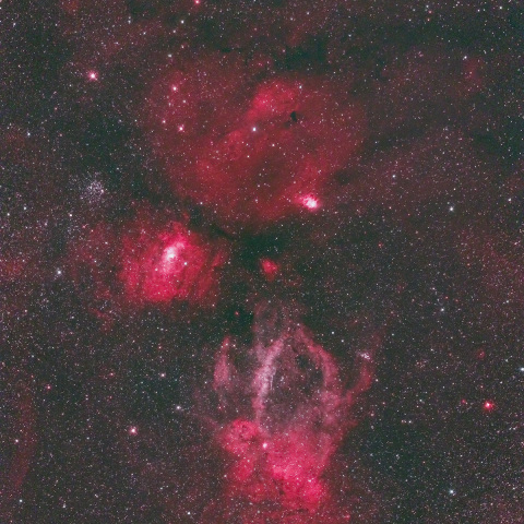 バブル星雲 クワガタ星雲 付近