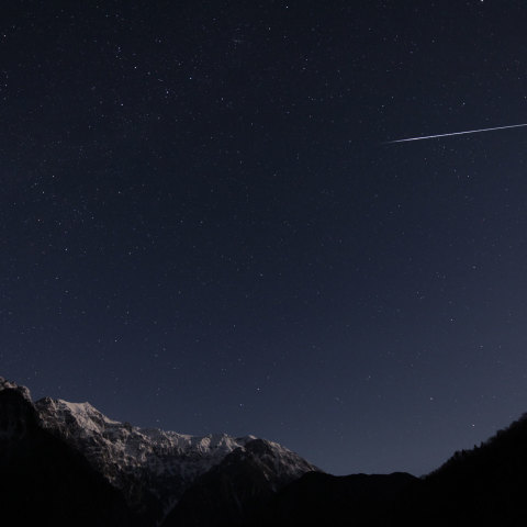 ふたご座流星群 ＆ 笠ヶ岳