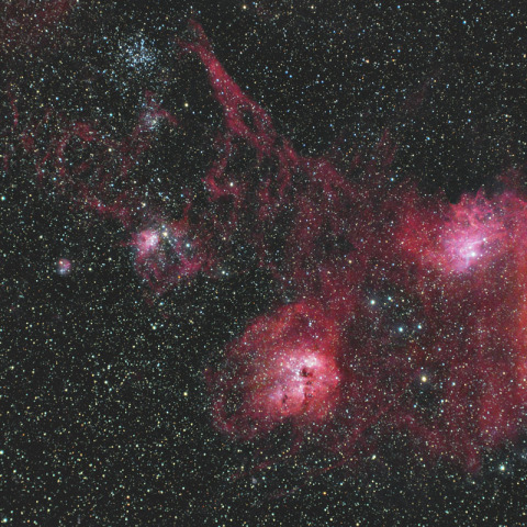 勾玉星雲IC405 & おたまじゃくし星雲IC410 およびその周辺