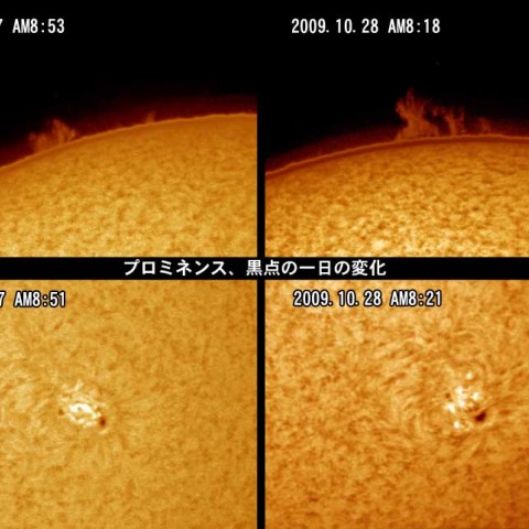 プロミネンス＆黒点発生