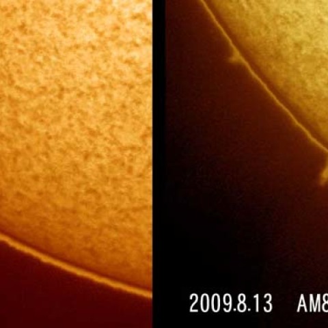 プロミネンス／１日の変化