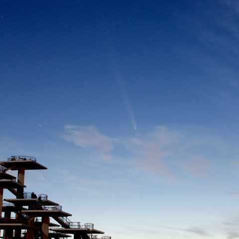 紫金山・アトラス彗星 10/15 富津岬にて