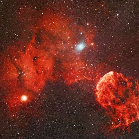 IC444とクラゲ星雲IC443