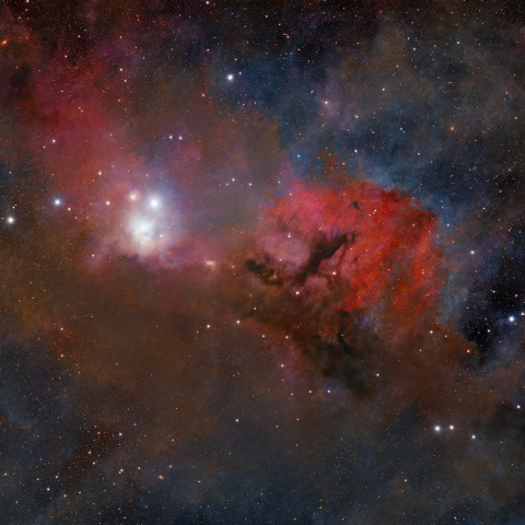 IC348付近の星雲(ブロックノイズ軽減版)