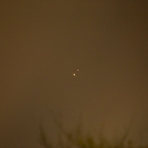 最接近する木星と土星(2020/12/21)