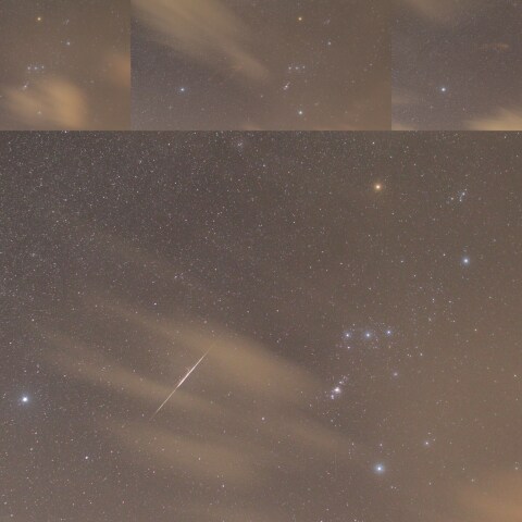 ふたご座流星群流星痕