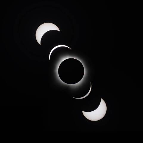 日食合成 2024年4月8日 北米テキサス州