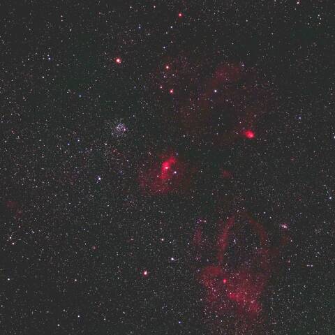 シャボン玉星雲 NGC7635 クワガタ星雲 Sh2-157 カシオペア座