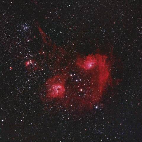 IC405 勾玉星雲付近 ぎょしゃ座