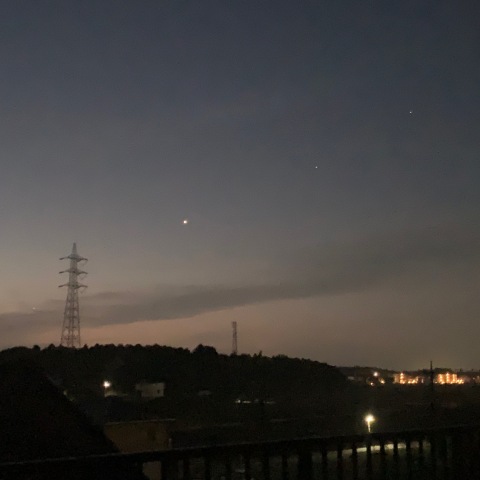 ４大惑星の整列　2022/04/17 (iPhone)