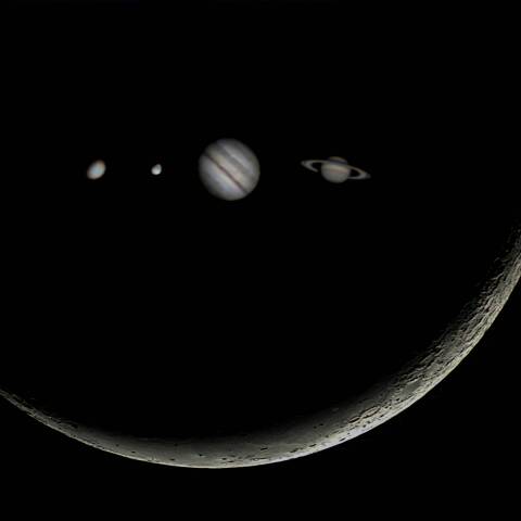 月と4大惑星 2022/05/28