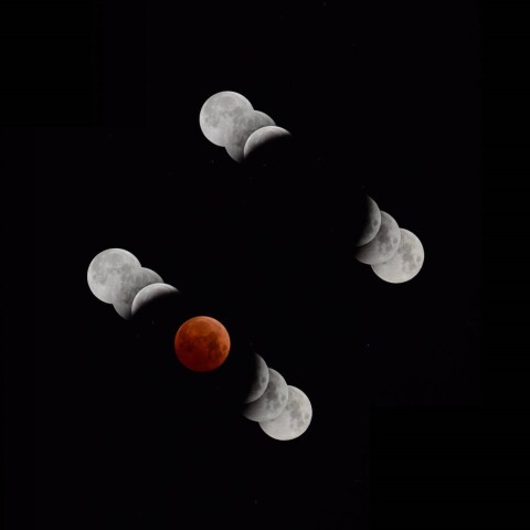 皆既月食と地球の影 2022/11/08