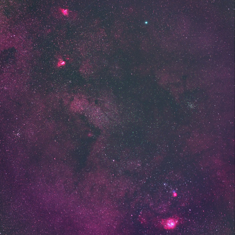 10月17日 スワン彗星と夏の星雲星団