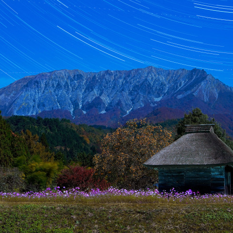 月夜の奥大山の里
