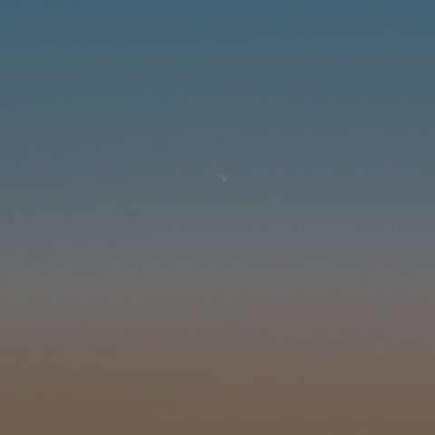 尾を引くパンスターズ彗星