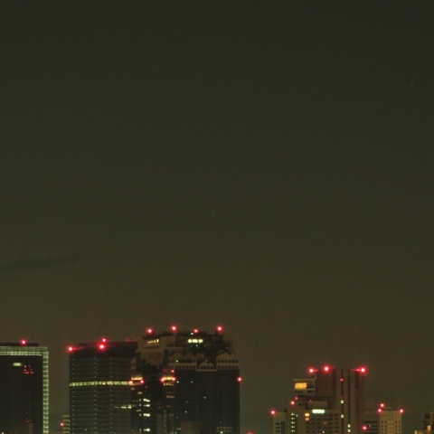 梅田の空と水星＆アイソン彗星