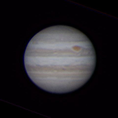 木星　大赤斑とイオ