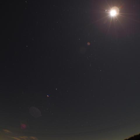 月、木星、カノープスのコラボ