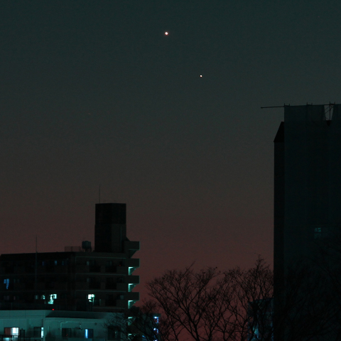 金星と水星のランデブー