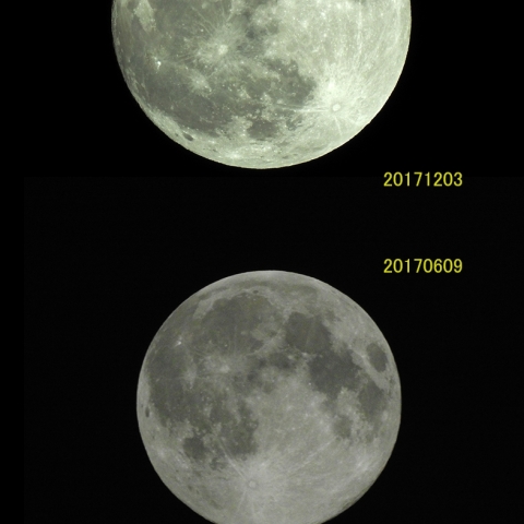 2017年の最小満月と最大満月