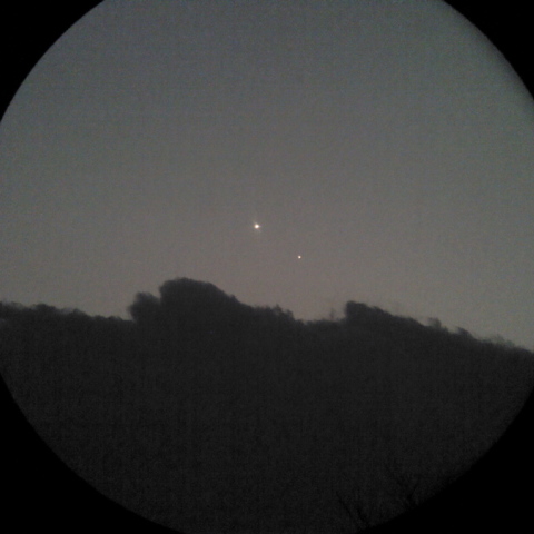 金星と水星の接近