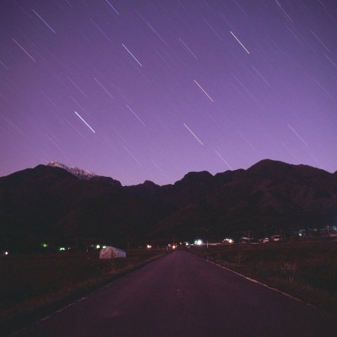 南アルプスに沈むおとめ座