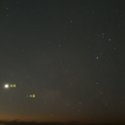 昇るさそりと惑星