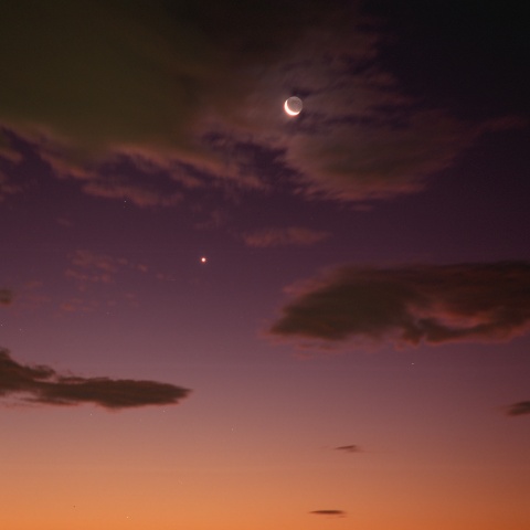 月と金星