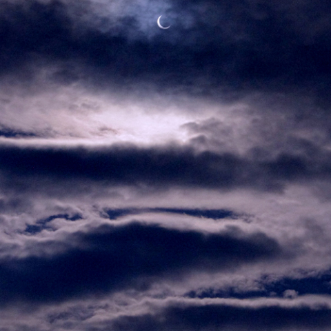 金環日食：星景写真　