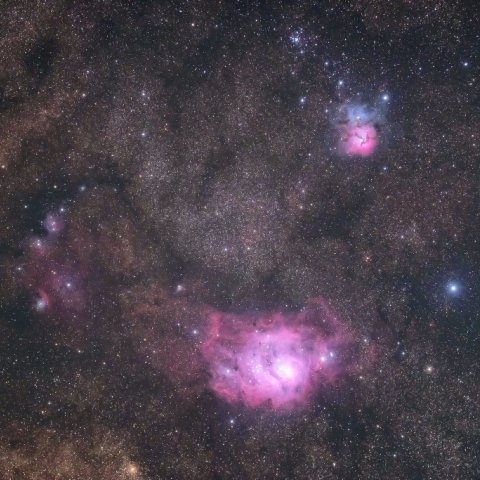 M8、M20、猫の手星雲