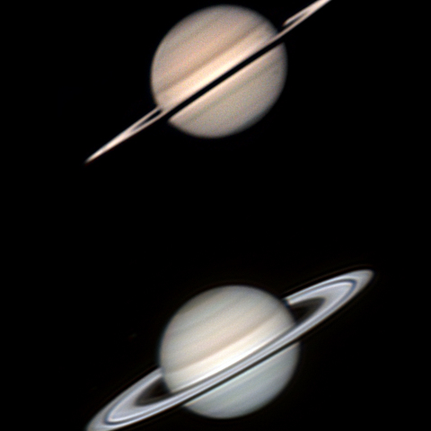 土星の環の傾き比較