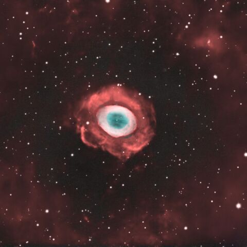 M57を囲む水素ガス