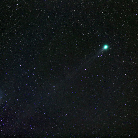 スバルに伸びるラブジョイ彗星の尾